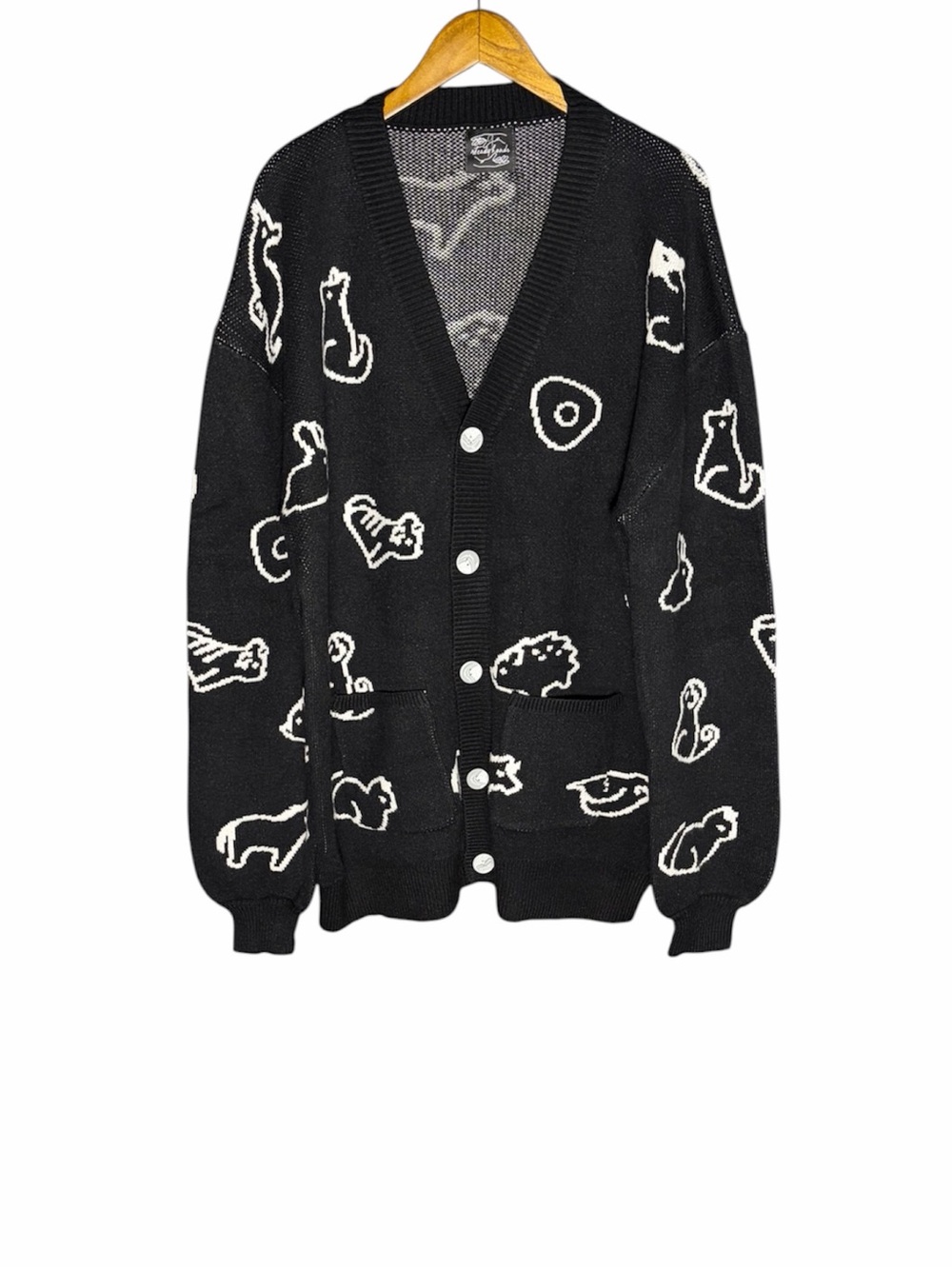New Steady Hands Black Zodiac Animal Cardigan Sweater NWOT XL/XXL